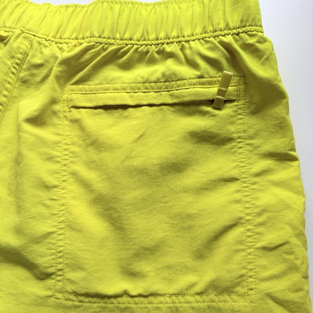 The North Face Swim Trunks Mens Large Yellow Nylon Mesh Lined Logo Board Shorts - Picture 11 of 12
